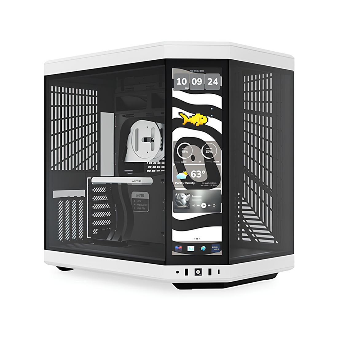 BOITIER HYTE Y70 TOUCH INFINITE BLANC/NOIR 14.9" ( PANDA )