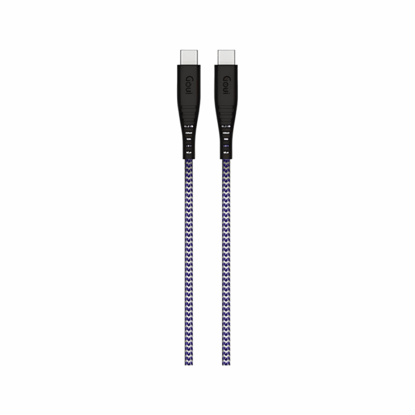 CABLE GOUI FLEX TYPE C VERS TYPE C (1,5 M) 60W BLEU FONCE