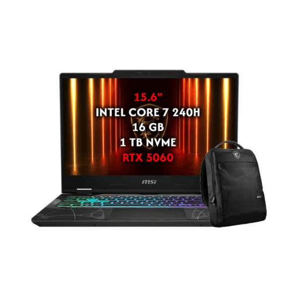 PC PORTABLE MSI CYBORG 15 B2RWEKG-095MA 15.6"FHD/INTEL CORE 7 240H/RTX5060/16Go/1To