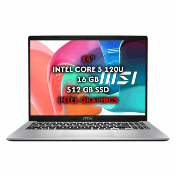 PC PORTABLE MSI MODERN 14 H D2RMG-478MA 14"FHD/INTEL CORE 5 120U/INTEL GRAPHICS/16Go/512Go/URBAN SILVER