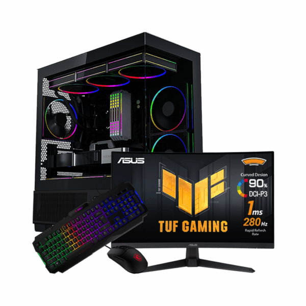 SETUP GAMER R7 5700X/RX7600/16Go/1To + VG27VQM1B + GK100 + GM100