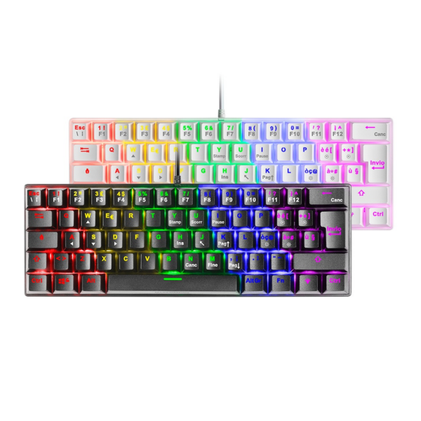 CLAVIER GAMER MARS GAMING MK60BFR RGB MECANIQUE SWITCH BLUE AZERTY
