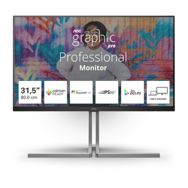 MONITEUR AOC GRAPHIC PRO U32U3CV 31.5" IPS 60HZ 4K