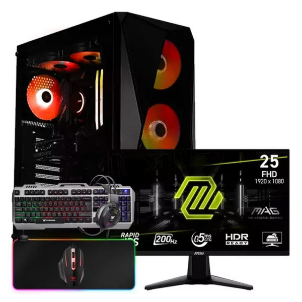 SETUP GAMER R5 5500/RTX5050/16Go/512Go + 255F E20 + HPG100