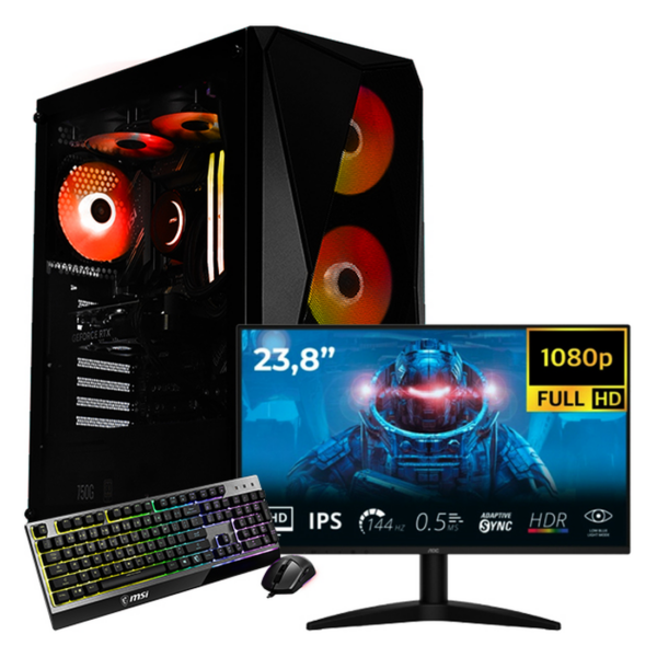 SETUP GAMER R5 5500/RTX5060Ti-8Go/16Go/500Go + 24B36X + GK30