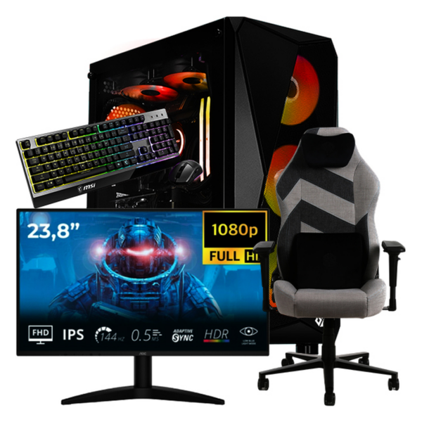 SETUP GAMER R5 5500/RTX5060Ti-8Go/16Go/500Go + 24B36X + SPECTRE + GK30