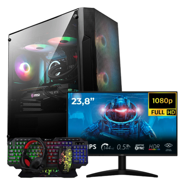 SETUP GAMER R5 5600X/RTX5060Ti-8Go/16Go/512Go + 24B36X + CMX-415