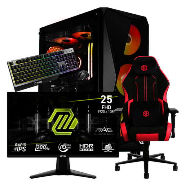 SETUP GAMER R7 5700/RTX5060Ti-8Go/16Go/512Go + 255F E20 + MOONRAKER + GK30