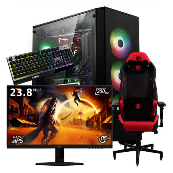 SETUP GAMER R7 5700/RTX5070/16Go/1To + 24G4HRE + FLY SHARK + GK30