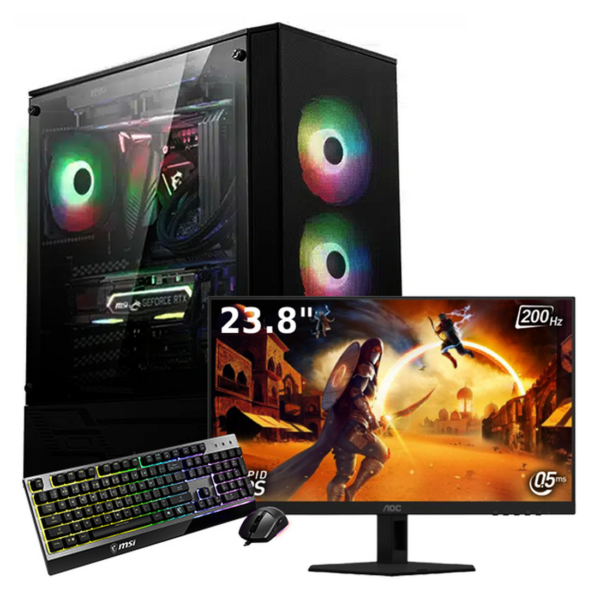 SETUP GAMER R7 5700/RTX5070/16Go/1To + 24G4HRE + GK30