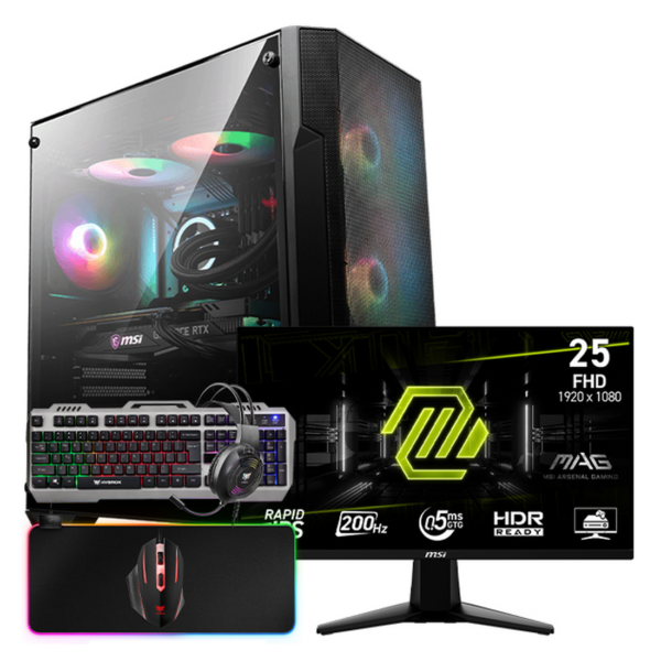 SETUP GAMER R7 5700/RX7600/16Go/512Go + 255F E20 + HPG100